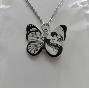 New Butterfly Skull Necklace